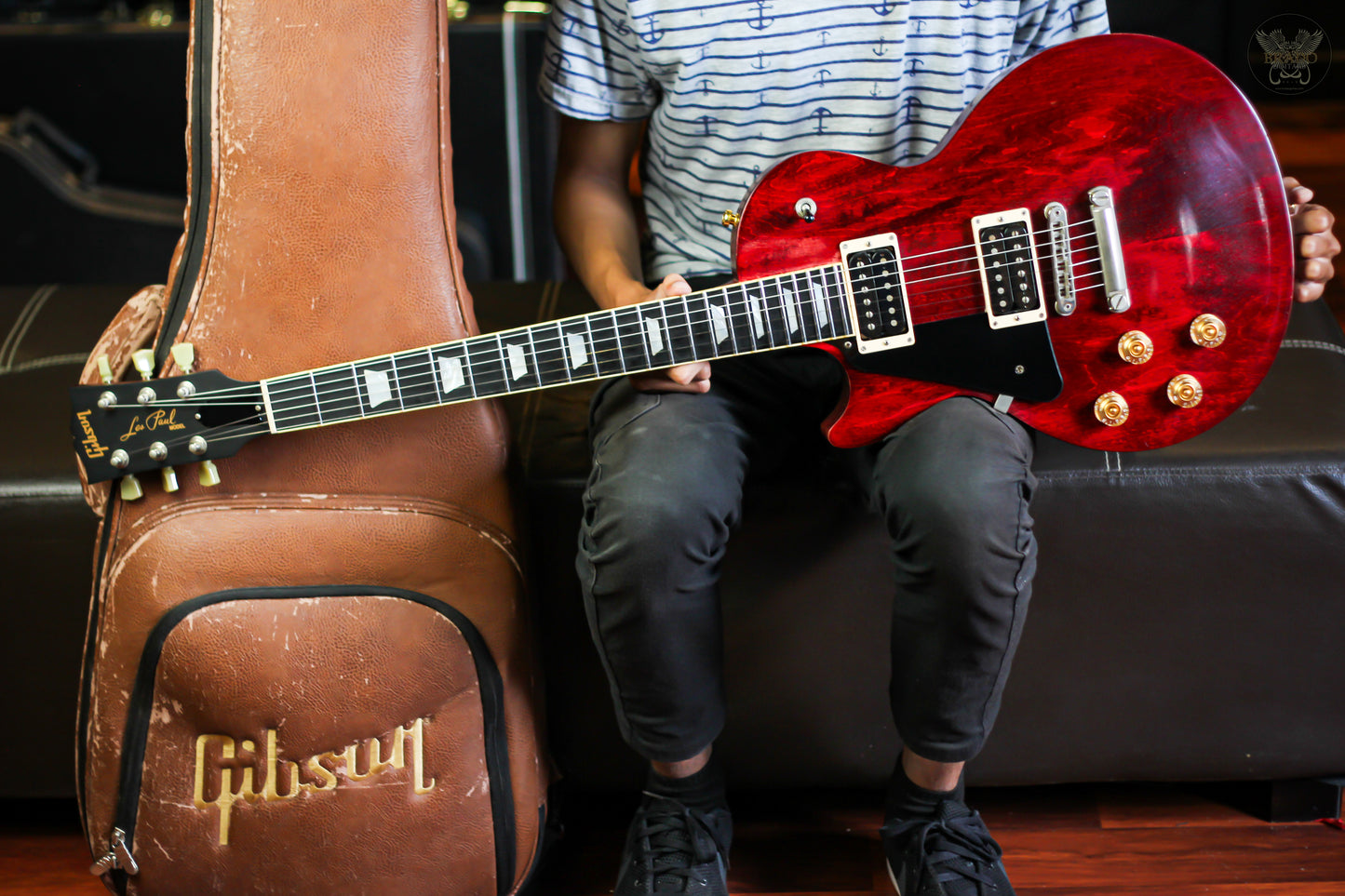 2017 GIBSON LES PAUL FADED T (LP STD MODS) LEFTHANDED w GIBSON SOFT CASE MADE IN USA (USED)