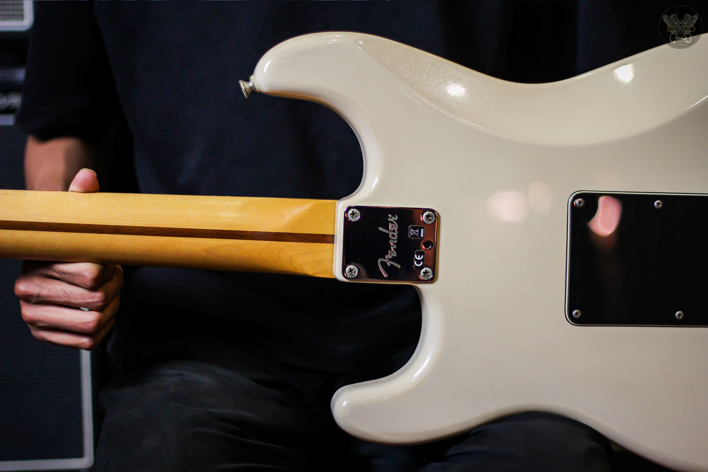 2015 FENDER STANDARD STRATOCASTER HSS w FLOYD ROSE OLYMPIC WHITE MADE IN MEXICO (USED)