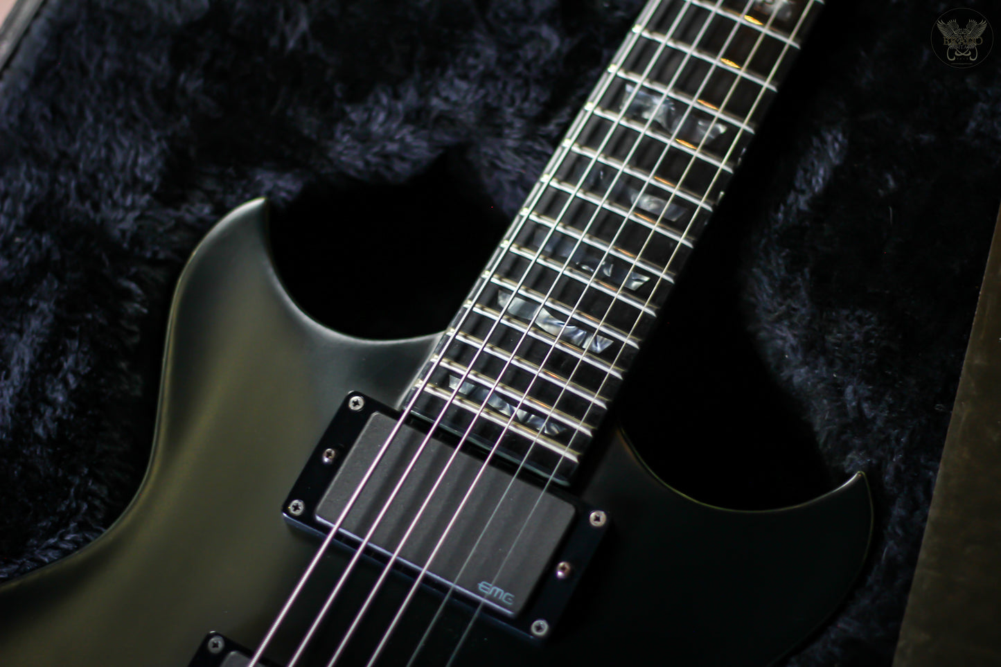 2010 ESP ECLIPSE DOUBLE CUT STANDARD DC-STD BLACK SATIN w ESP HARDCASE MADE IN JAPAN (USED)