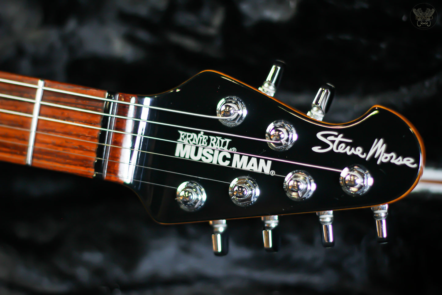 EBMM STEVE MORSE Y2D BFR DARK LORD LIMITED RUN BLACK BURST FLAME w EBMM OHSC MADE IN USA (USED)