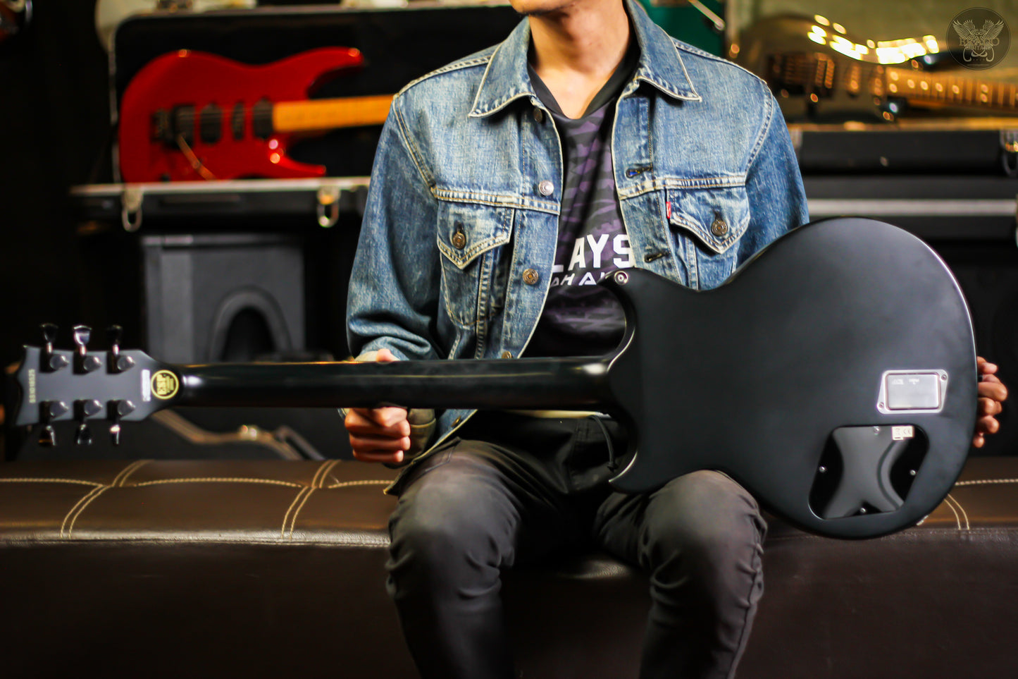 2010 ESP ECLIPSE DOUBLE CUT STANDARD DC-STD BLACK SATIN w ESP HARDCASE MADE IN JAPAN (USED)