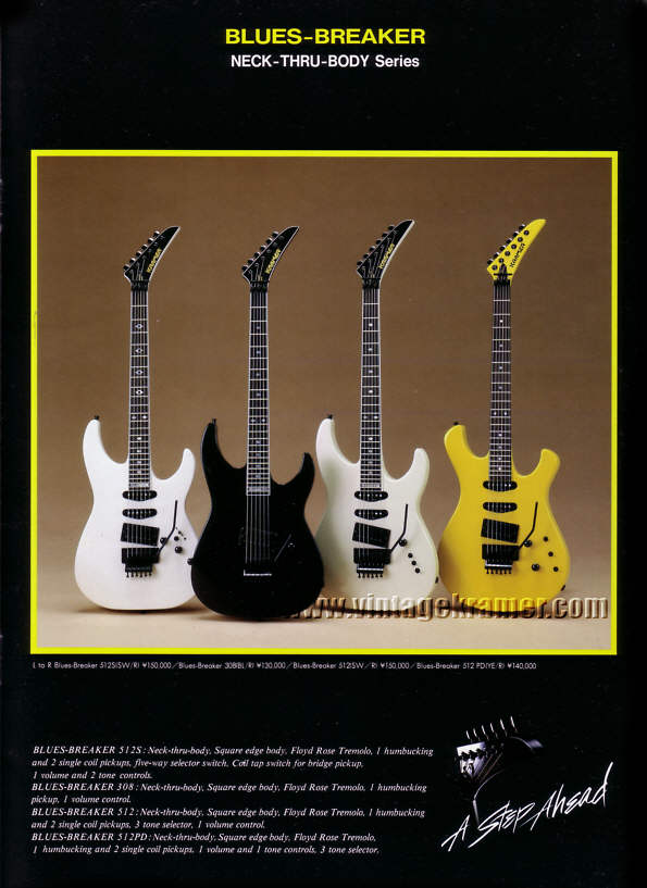 **RARE** 1988 KRAMER BLUES-BREAKER 512 BLACK MADE IN JAPAN (USED)