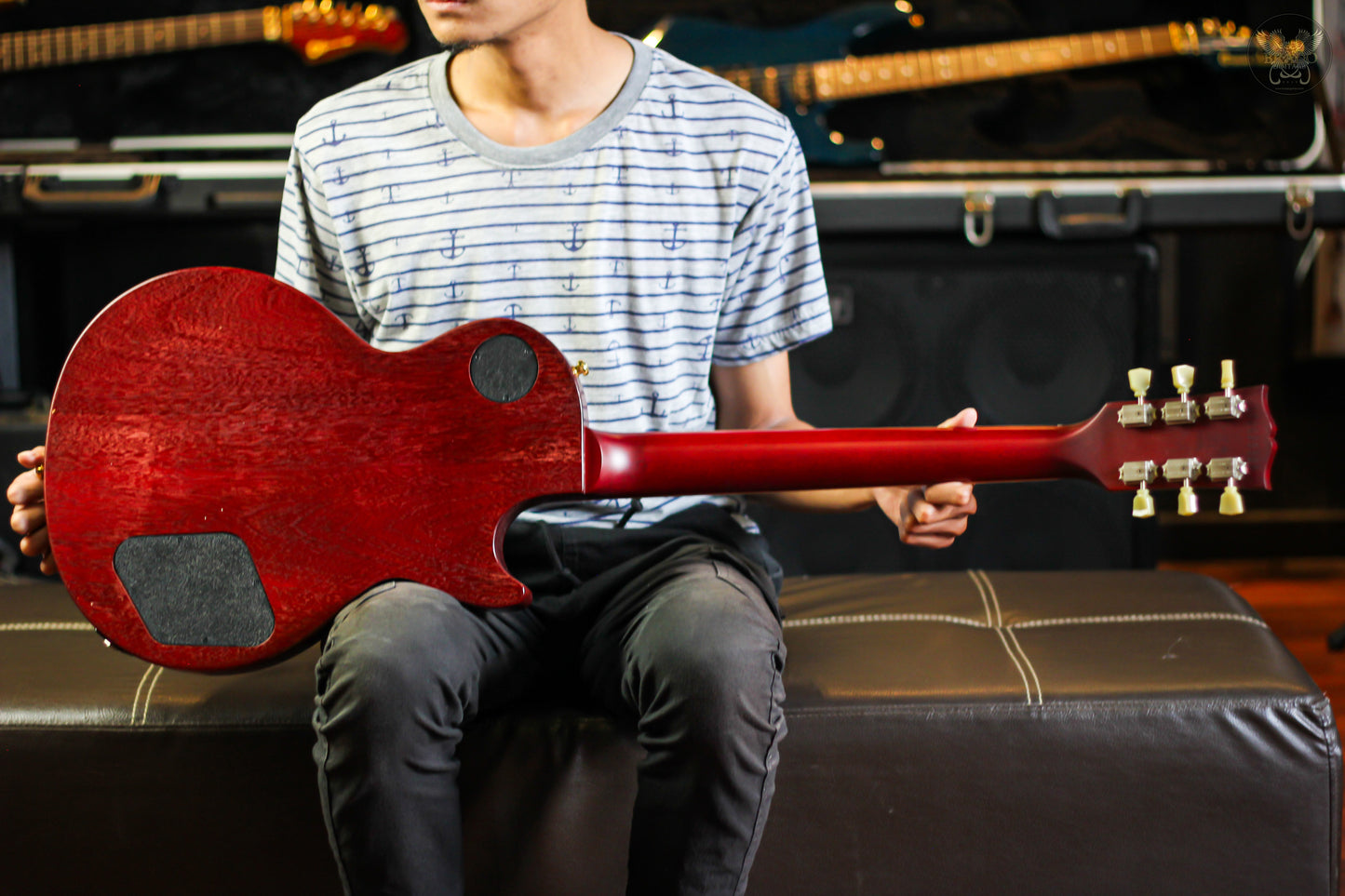 2017 GIBSON LES PAUL FADED T (LP STD MODS) LEFTHANDED w GIBSON SOFT CASE MADE IN USA (USED)