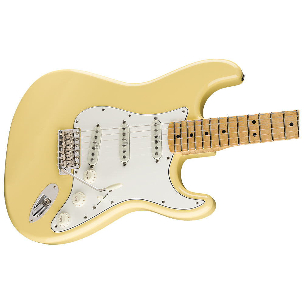 Fender Artist Yngwie Malmsteen Stratocaster Guitar, Scalloped Maple FB, Vintage White with Fender Tweed Hardcase, Made in USA