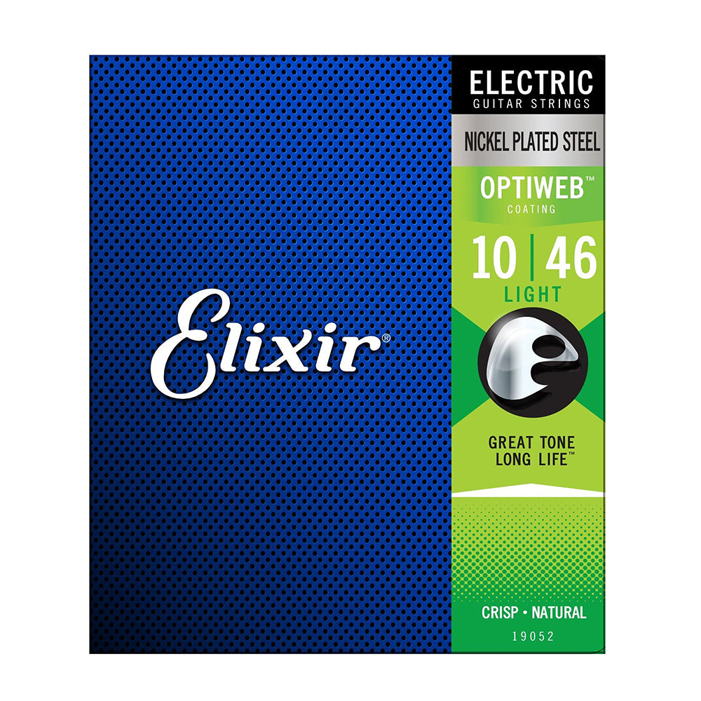 ELIXIR 19052 10/46 LIGHT OPTIWEB COATING NICKEL PLATED STEEL ELECTRIC GUITAR STRING