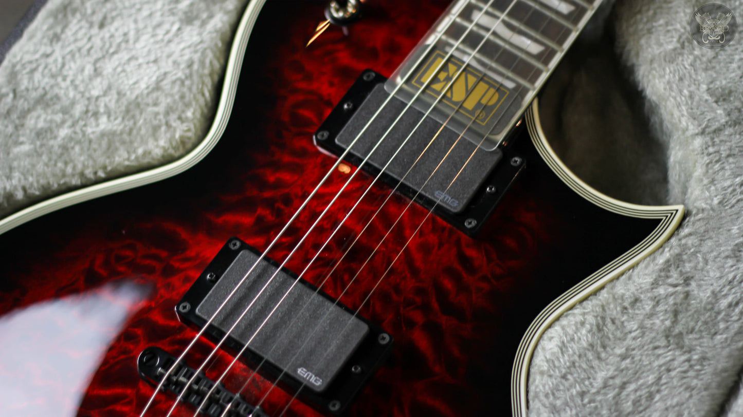 ESP E-II ECLIPSE SEE THRU BLACK CHERRY SUNBURST w ESP HARDCASE MADE IN JAPAN (NEW)