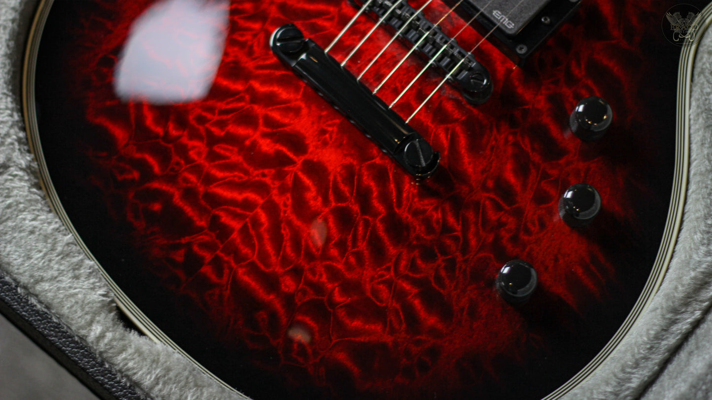 ESP E-II ECLIPSE SEE THRU BLACK CHERRY SUNBURST w ESP HARDCASE MADE IN JAPAN (NEW)