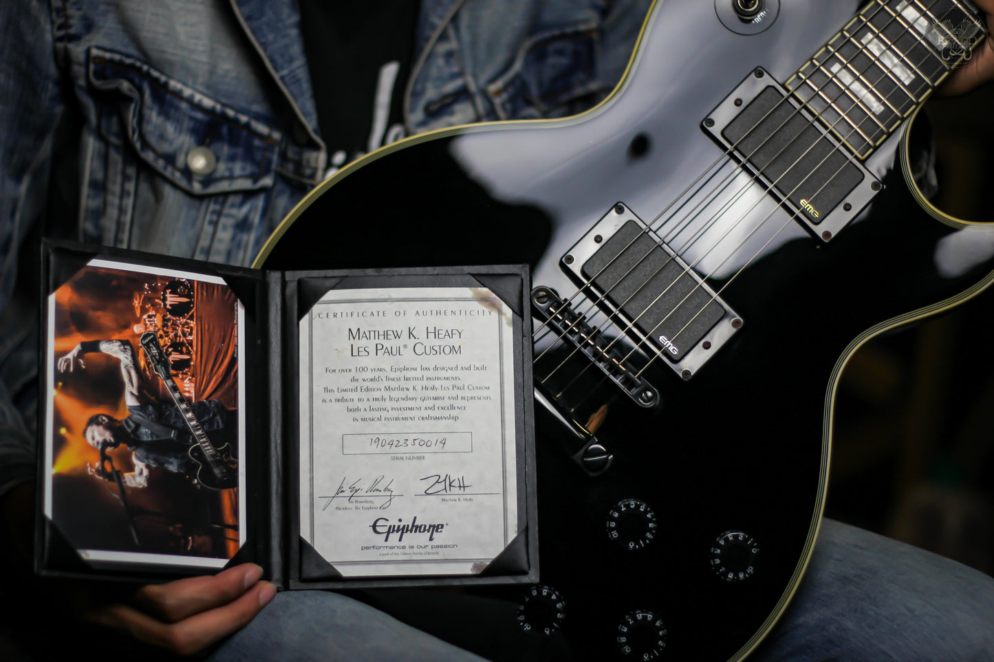 2019 EPIPHONE LIMITED EDITION MATT HEAFY LES PAUL CUSTOM SIGNATURE GUITAR w EPIPHONE HARDCASE (USED)