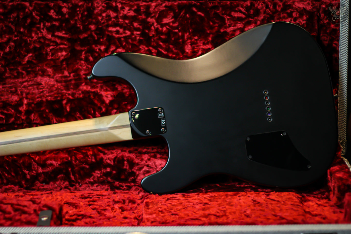 2020 FENDER ARTIST JIM ROOT STRATOCASTER SIGNATURE GUITAR FLAT BLACK w FENDER G&G BLACK TWEED HARDCASE MADE IN USA (MINT)