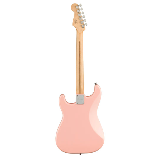 Squier Bullet Stratocaster HSS Hardtail Electric Guitar, Laurel FB, Shell Pink