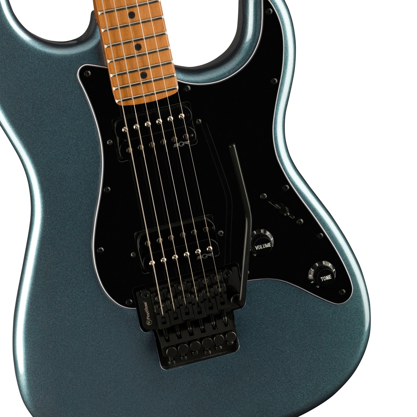 Squier Contemporary Stratocaster HH Floyd Rose Electric Guitar, Gunmetal Metallic