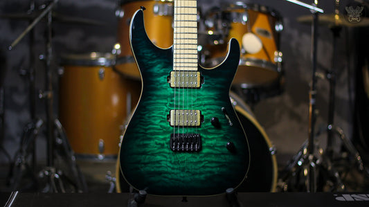 2019 ESP E-II M-II NT BLACK TURQUOISE BURST MADE IN JAPAN w ESP HARDCASE (MINT)