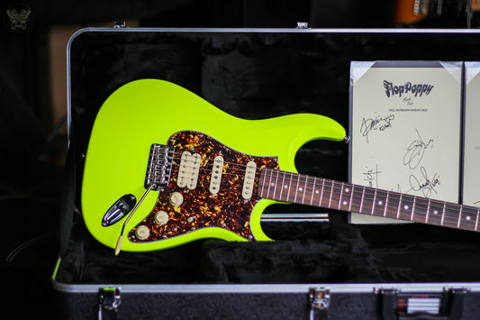 **RARE** HILCS LIMITED EDITION ANDY FLOP POPPY SIGNATURE TONE BREAKER #4 LUMINOUS YELLOW w HARDCASE HANDCRAFTED IN MALAYSIA (NEW)