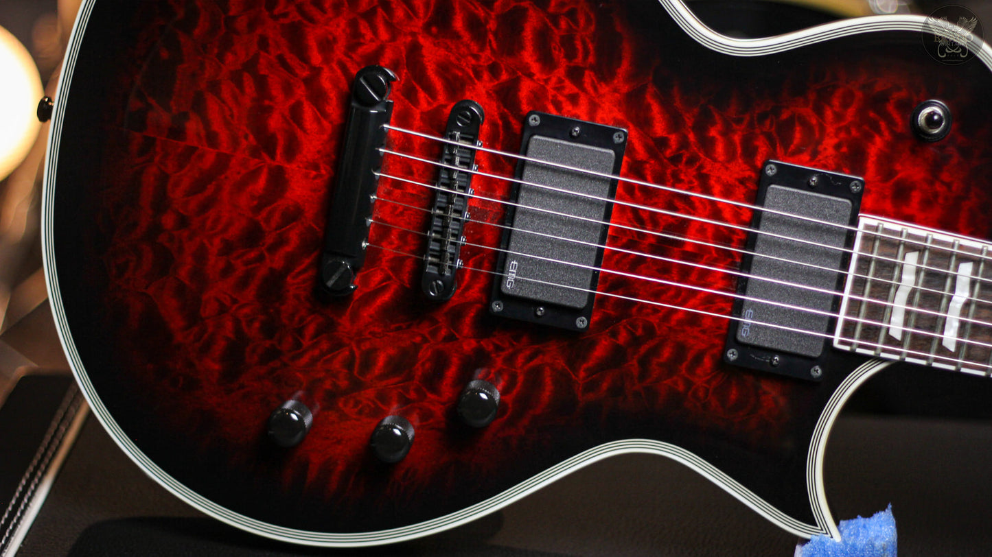 ESP E-II ECLIPSE SEE THRU BLACK CHERRY SUNBURST w ESP HARDCASE MADE IN JAPAN (NEW)