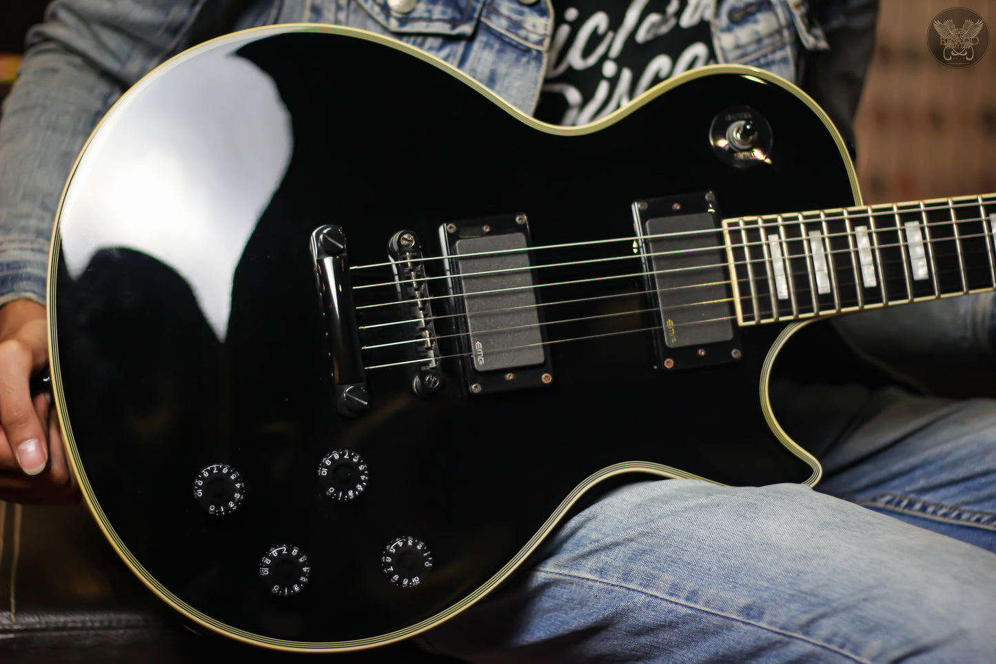 2019 EPIPHONE LIMITED EDITION MATT HEAFY LES PAUL CUSTOM SIGNATURE GUITAR w EPIPHONE HARDCASE (USED)