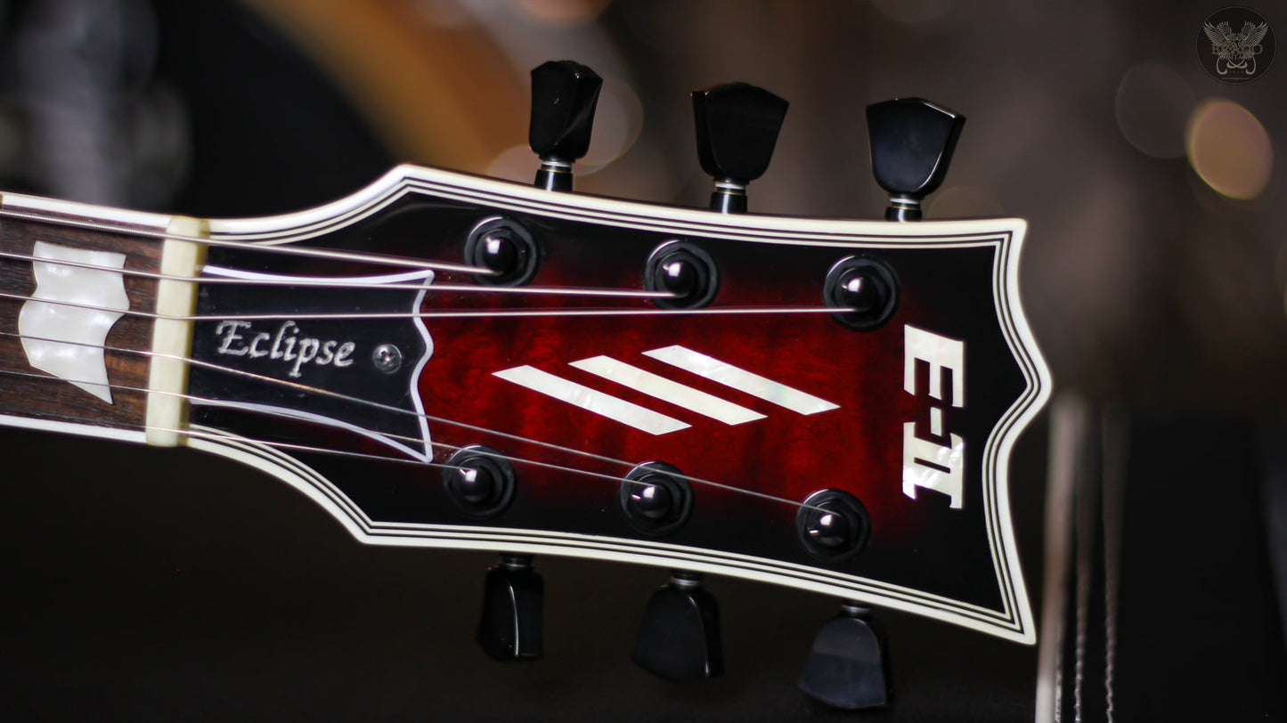 ESP E-II ECLIPSE SEE THRU BLACK CHERRY SUNBURST w ESP HARDCASE MADE IN JAPAN (NEW)