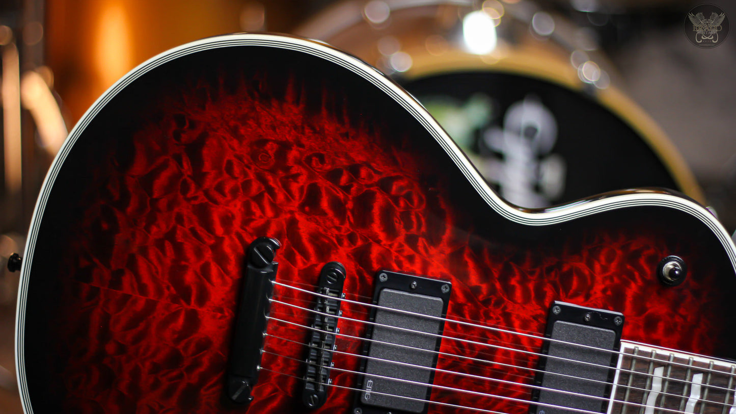 ESP E-II ECLIPSE SEE THRU BLACK CHERRY SUNBURST w ESP HARDCASE MADE IN JAPAN (NEW)