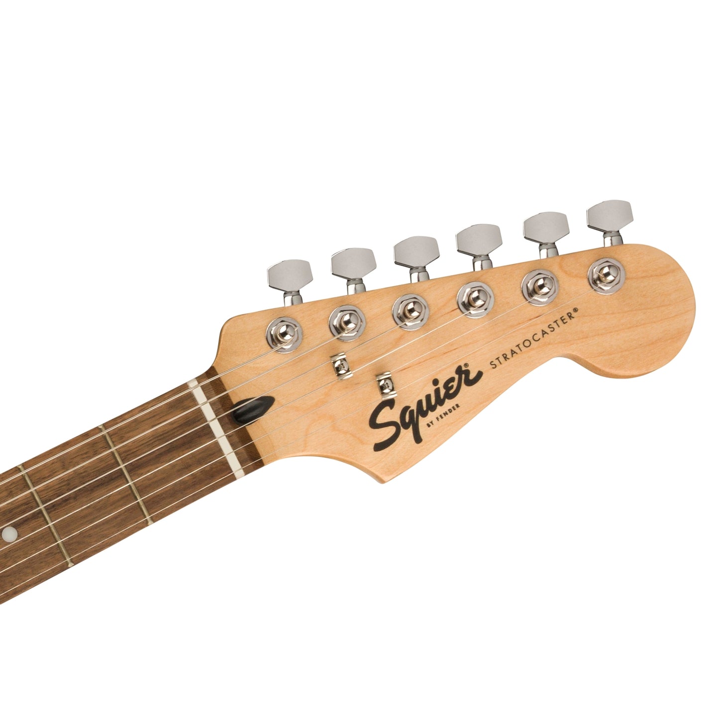 Squier Bullet Stratocaster HSS Hardtail Electric Guitar, Laurel FB, Shell Pink
