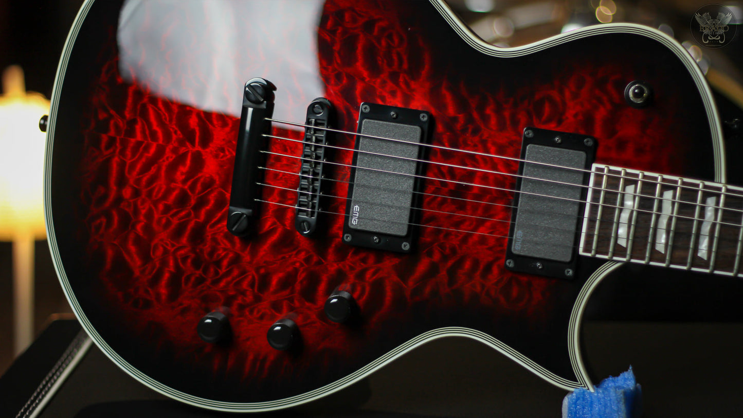 ESP E-II ECLIPSE SEE THRU BLACK CHERRY SUNBURST w ESP HARDCASE MADE IN JAPAN (NEW)