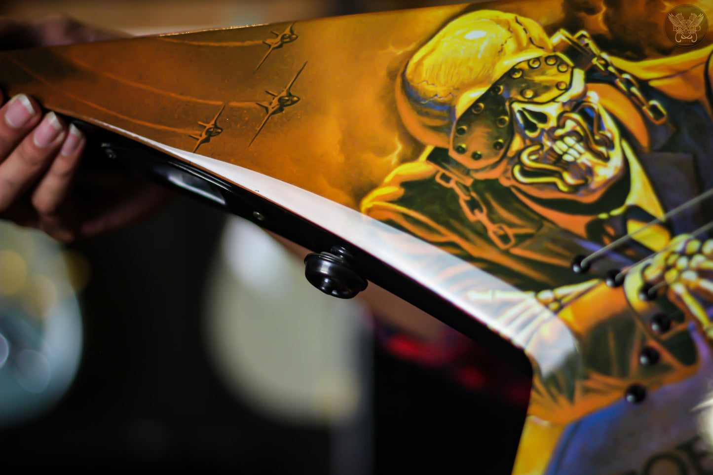 DEAN DAVE MUSTAINE VMNT PEACE SELLS GRAPHIC SIGNATURE GUITAR (USED)