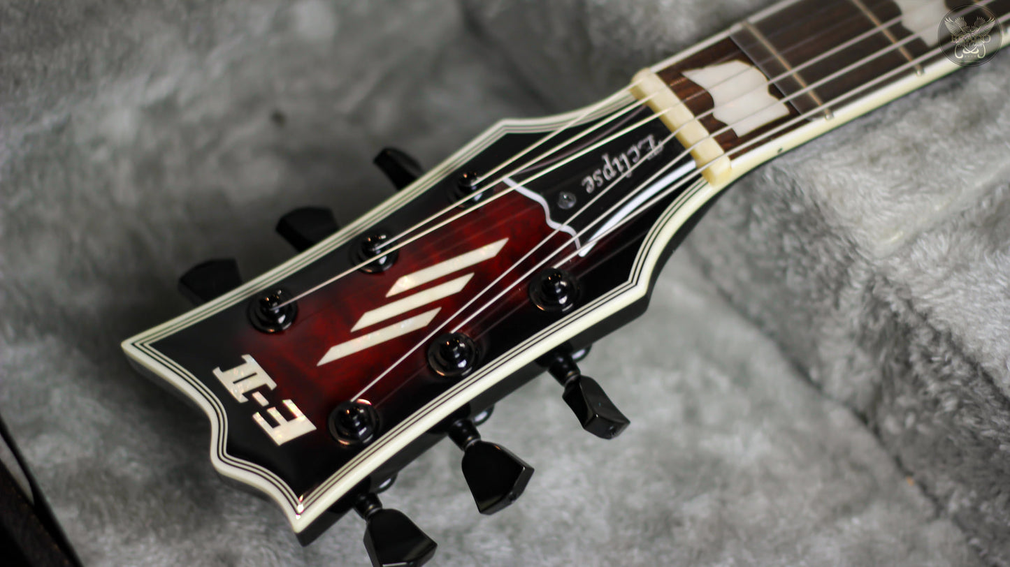 ESP E-II ECLIPSE SEE THRU BLACK CHERRY SUNBURST w ESP HARDCASE MADE IN JAPAN (NEW)