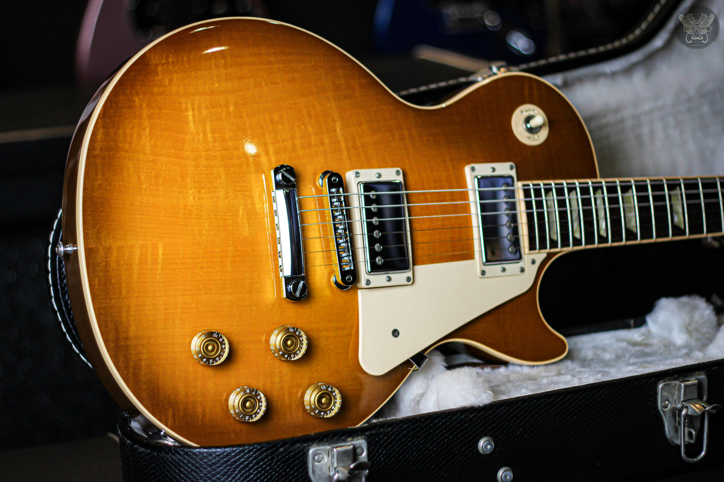 GIBSON 2010 LES PAUL TRADITIONAL PLUS HONEY BURST w GIBSON OHSC MADE IN USA (MINT)