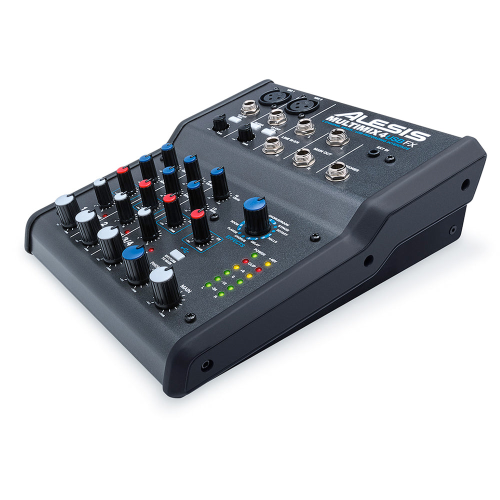 Alesis MultiMix 4 USB FX Four-channel Mixer with Effects and USB Audio