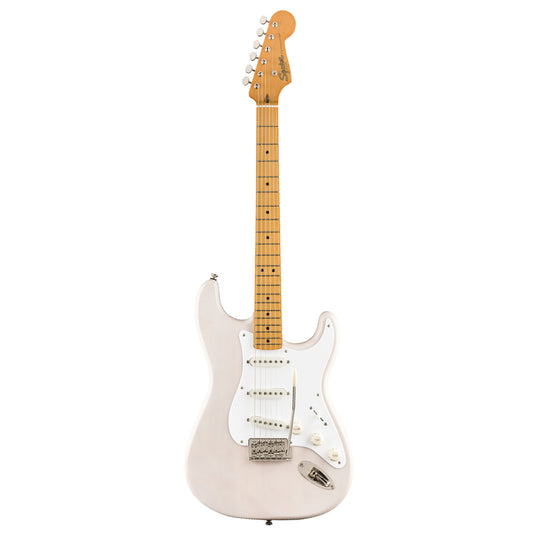 Squier Classic Vibe 50s Stratocaster Electric Guitar, Maple FB, White Blonde