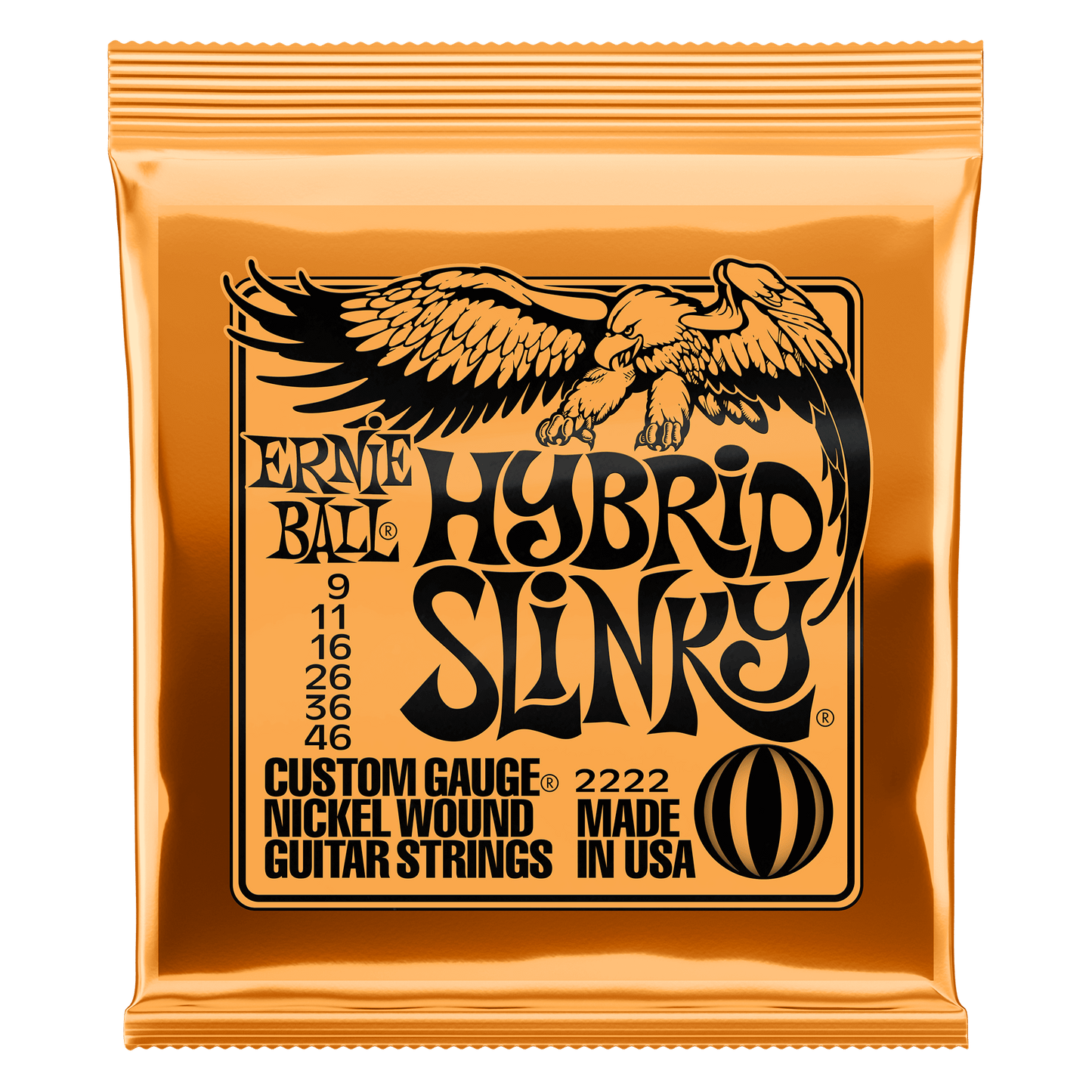 ERNIE BALL HYBRID SLINKY NICKEL WOUND ELECTRIC GUITAR STRINGS 9-46 SET