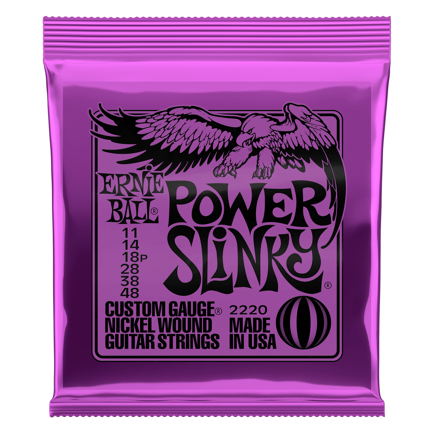ERNIE BALL POWER SLINKY NICKEL WOUND ELECTRIC GUITAR STRINGS 11-48 SET