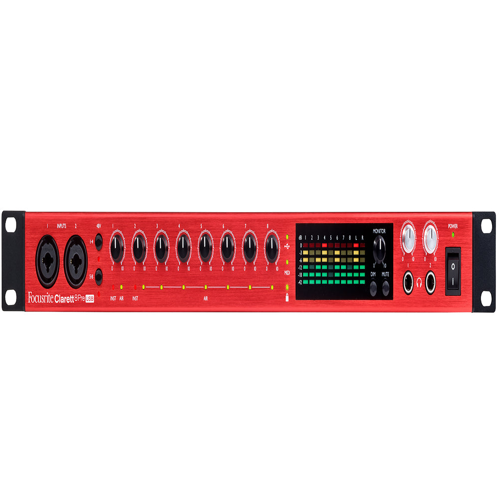 Focusrite Clarett 8Pre USB 18-in/20-out USB 2.0 Audio Interface