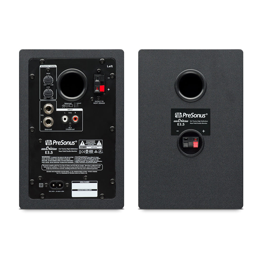 PreSonus Eris E3.5, Active 3.5 inch Powered Studio Monitors, Pair