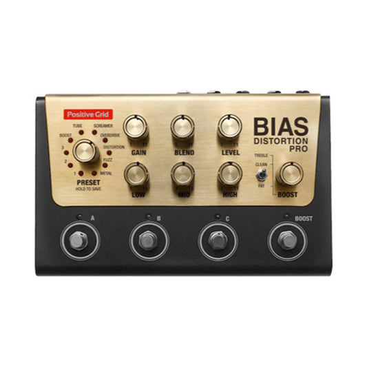 Positive Grid Bias Distortion Pro Tone Match Digital Distortion Pedal, 4 Buttons