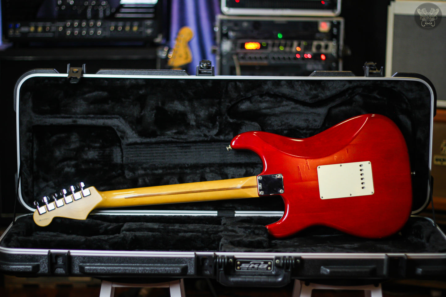 2003 FENDER HIGHWAY ONE™ STRATOCASTER® MAPLE FINGERBOARD CRIMSON RED TRANSPARENT MADE IN USA (USED)