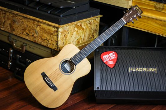 MARTIN LX1E 'LITTLE MARTIN' SOLID TOP ACOUSTIC GUITAR W MARTIN SOFT BAG MADE IN MEXICO (MINT)