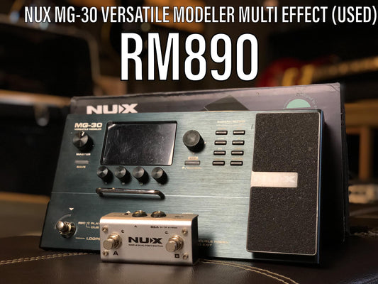 NUX MG-30 Versatile Modeler Multi-Effects Pedal w NUX NMP-2 Footswitch (used)