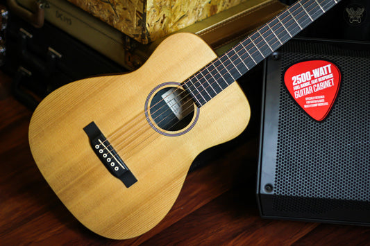 MARTIN LX1E 'LITTLE MARTIN' SOLID TOP ACOUSTIC GUITAR W MARTIN SOFT BAG MADE IN MEXICO (MINT)