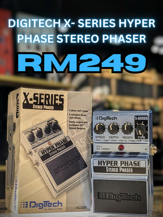 DigiTech X-Series Hyper Phase Stereo Phaser Guitar Effect Pedal