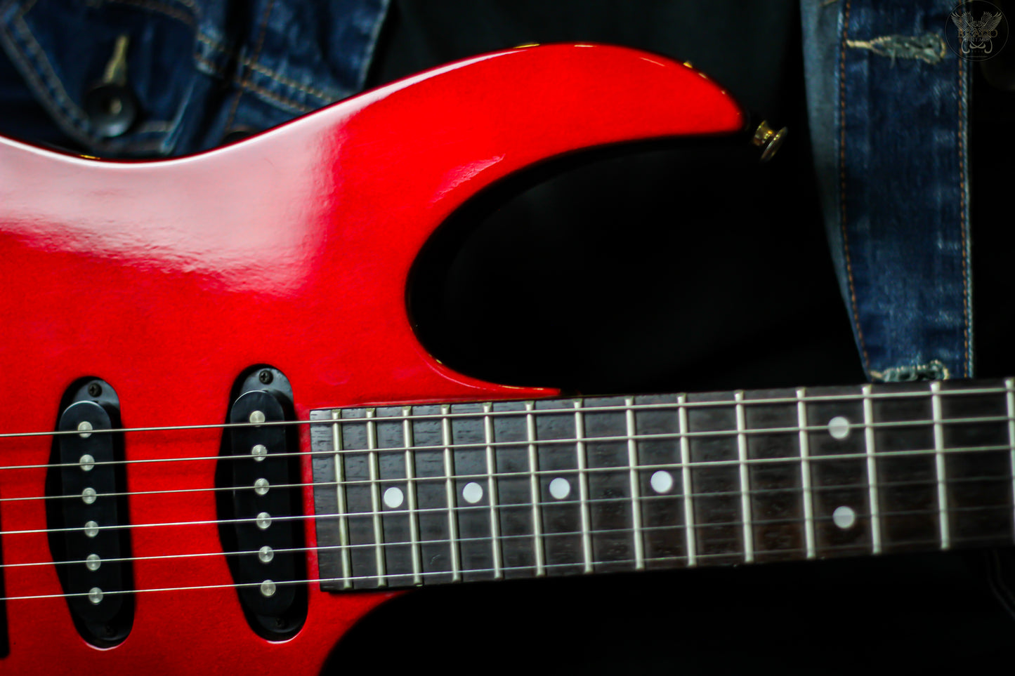 1989 IBANEZ RG360 PEARL RED MADE IN KOREA (USED)