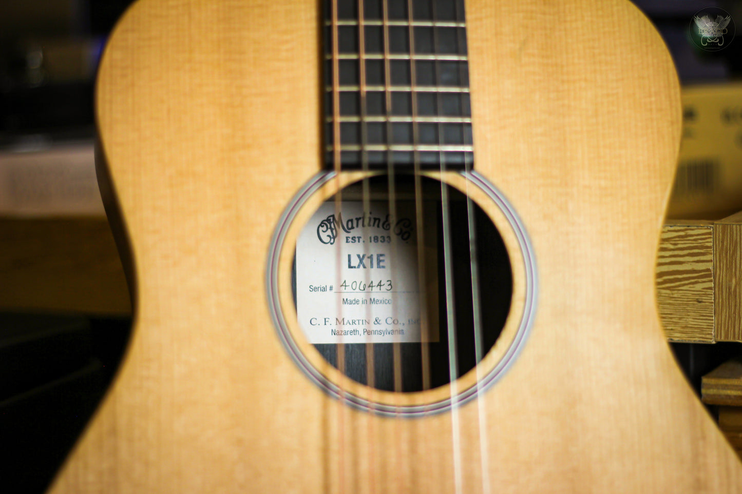 MARTIN LX1E 'LITTLE MARTIN' SOLID TOP ACOUSTIC GUITAR W MARTIN SOFT BAG MADE IN MEXICO (MINT)