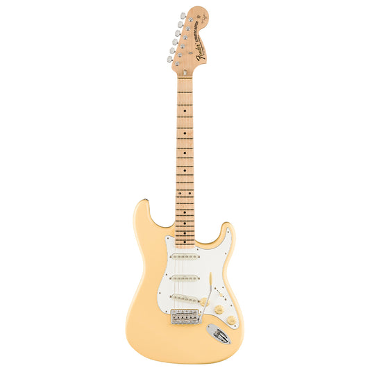 Fender Artist Yngwie Malmsteen Stratocaster Guitar, Scalloped Maple FB, Vintage White with Fender Tweed Hardcase, Made in USA