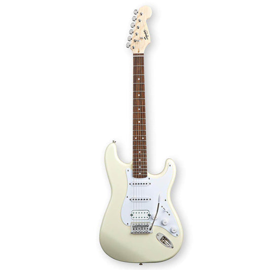 Squier Bullet HSS Stratocaster w/Tremolo Electric Guitar, Laurel FB, Arctic White