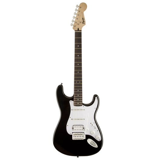 Squier Bullet Stratocaster HSS Electric Guitar, w/Tremolo Laurel FB, Black