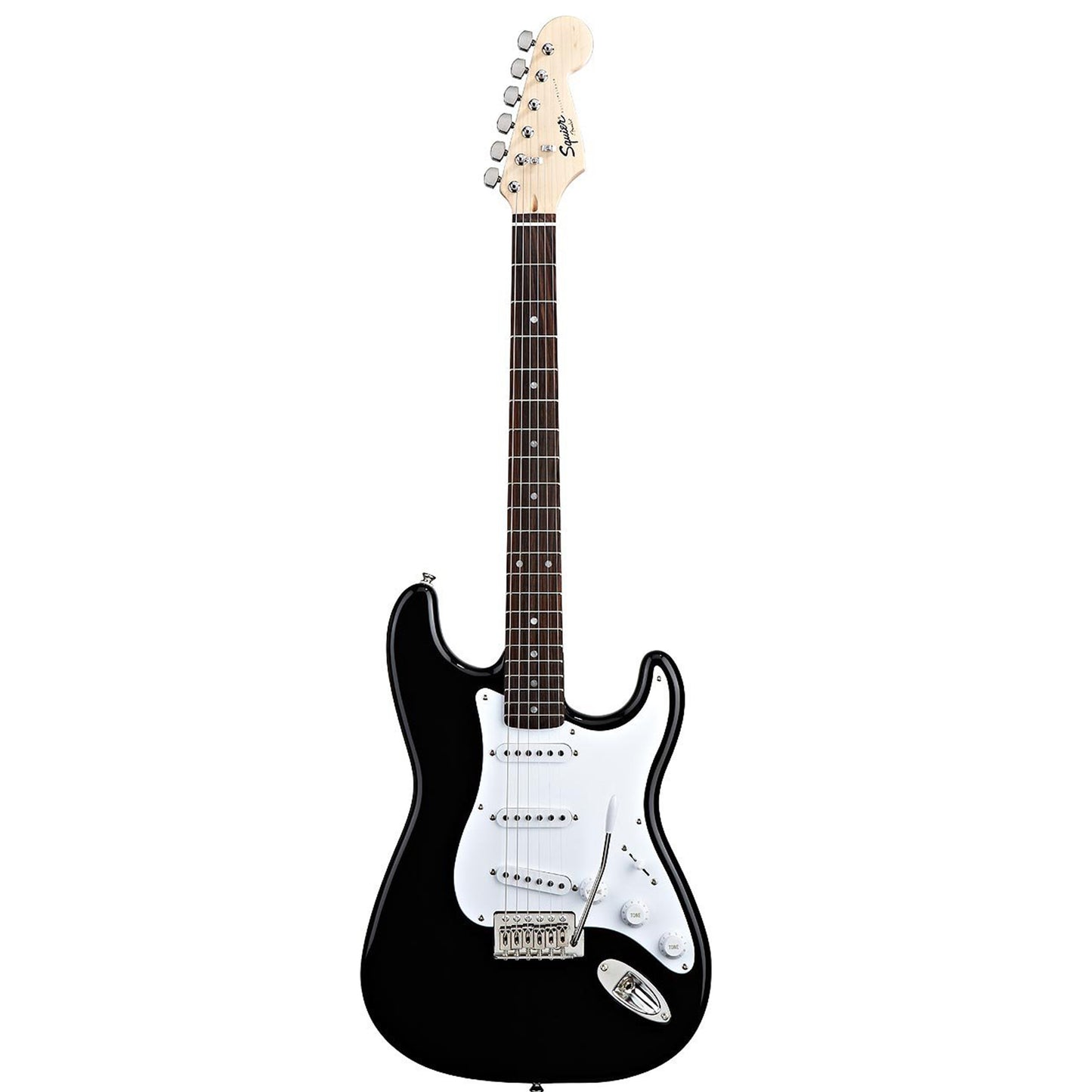 Squier Bullet Stratocaster w/Tremolo Electric Guitar, Laurel FB, Black