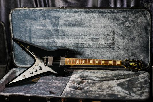 *RARE* 2009 EPIPHONE ZAKK WYLDE ZV CUSTOM EBONY w ZV HARDCASE (NOS)