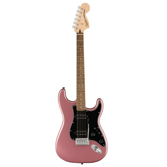 Squier Affinity Series HH Stratocaster Electric Guitar, Laurel FB, Burgundy Mist