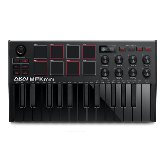 Akai MPK Mini Mk3 Compact Keyboard Controller, Limited Edition Black