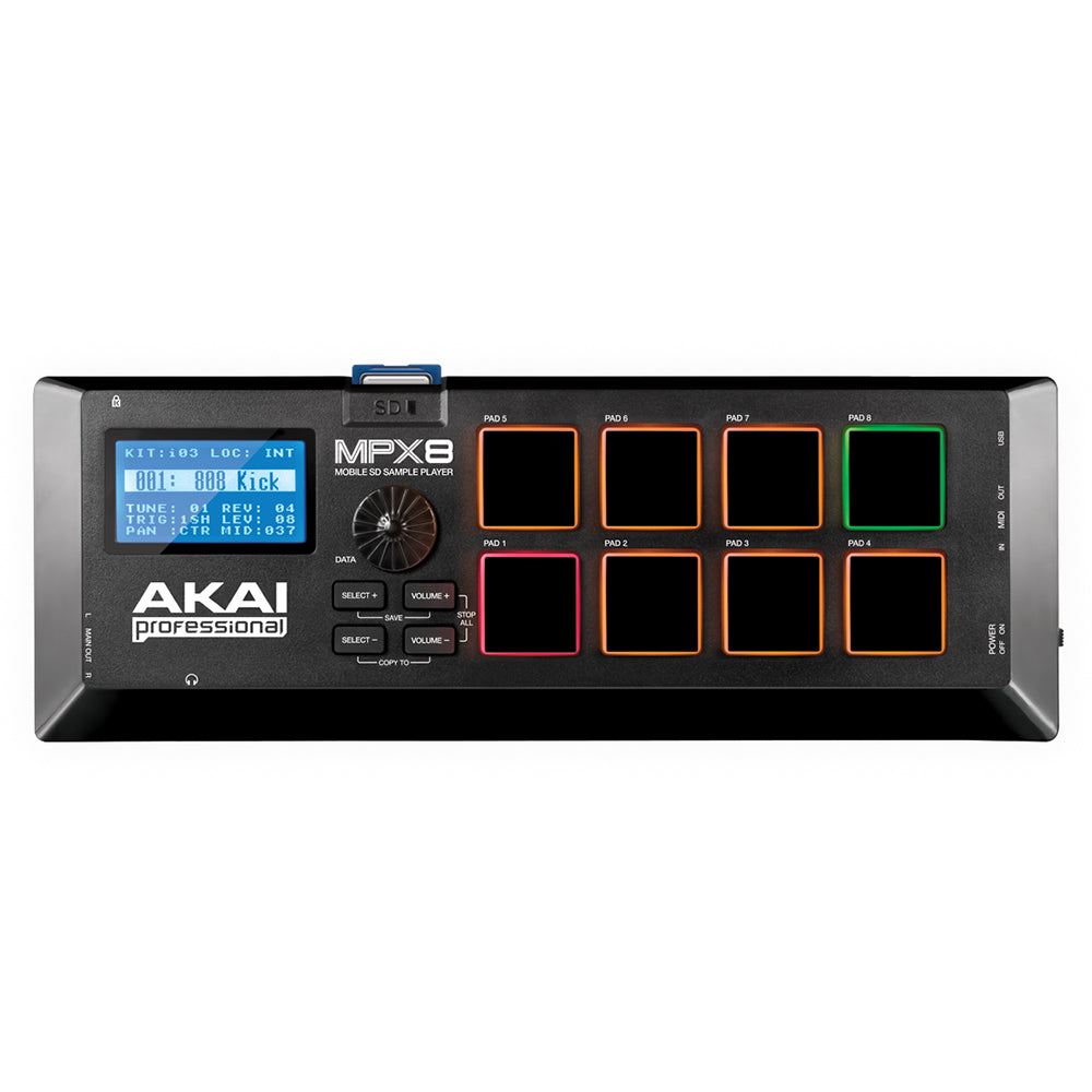 Akai MPX8 8-Pad Pressure-sensitive Mobile SD Sample Player