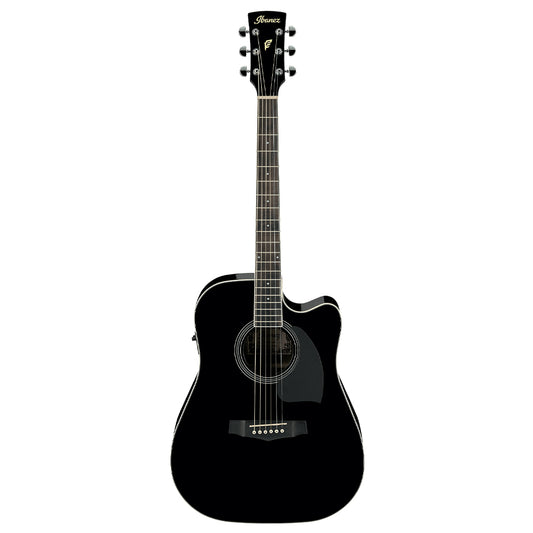Ibanez PF15ECE Acoustic Guitar, Black High Gloss