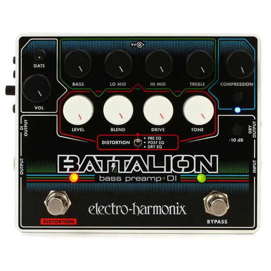 Electro-Harmonix Battalion Bass Preamp and DI Effects Pedal